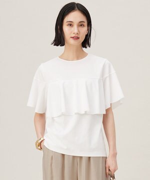 【接触冷感・UVカット・吸水速乾・抗菌防臭・洗える】ハイツイストポンチフレアディティール カットソー