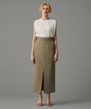 【吸水速乾・洗濯機洗い可】エコ ドライ チノ Ｉラインスカート（uncrave STANDARD）