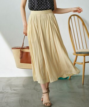 【WEB限定】ギャザーライトデシン タックスカート