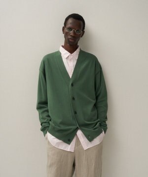  COTTON WASHI KNIT | オーバーサイズニットカーディガン - UNISEX