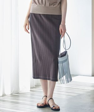  【SLOW/一部店舗限定】ランダムリブフライス スカート