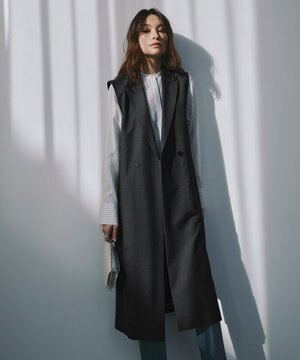  【セットアップ対応・洗える】 LooseWeave ロングジレ