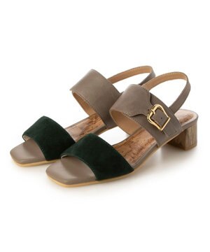  <ing>スクエアトゥバックベルトサンダル