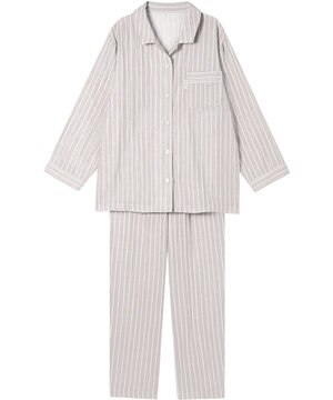  パジャマ 長袖 長ズボン 綿100%(本体) 二重ガーゼ 通気性 上下セット 前開き メンズパジャマあり(YGX571) レディース YDX570 睡眠科学／ワコール