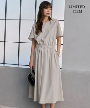  【WEB限定・接触冷感・UVカット・洗える】アトラストリコット ワンピース