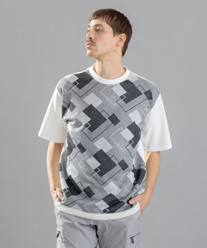  ファインジャガードブロック　Tシャツ