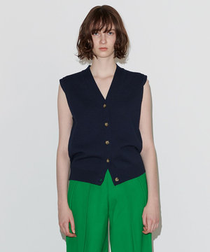 【Nave 洗える】ルピナス コットンニットベスト