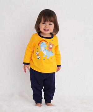  【80-120cm】 天竺素材 恐竜柄 ルームウェア