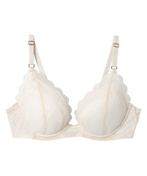  リニューアル【綿混】ビタードットコットン 3/4カップブラ