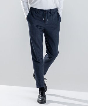  新素材【ストレッチ/セットアップ対応】クリアドビージャージー  ドロスト付テーパードパンツ / PEGG CONVERTIBLE