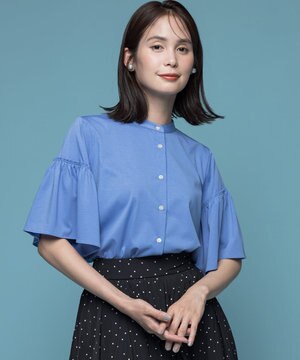  ギャザースリーブクリア カットソー