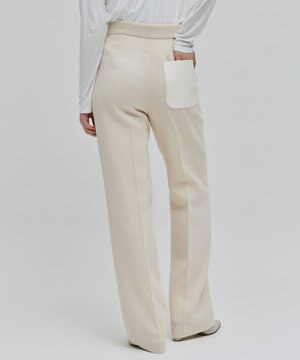  MILLAM / フェイクレザーパッチワイドパンツ