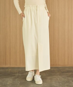  【洗濯機可能/ウエストゴム】ロングナロースカート