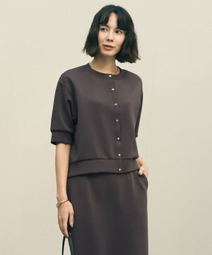  BEAUTY FORM JERSEY light スナップカーディガン