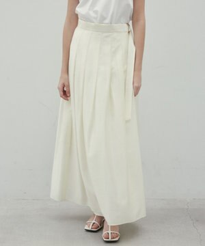  【洗える】CARINATA / ウエストタックラップスカート