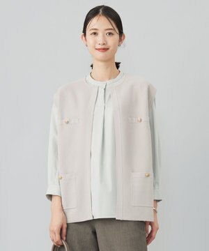  【洗える】VIS/PE ROME ニット ジレベスト