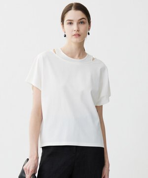  【UVケア・吸水速乾・洗える】ライクレイヤードTEE