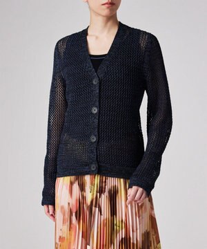  【洗える】ドライ メッシュ カーディガン