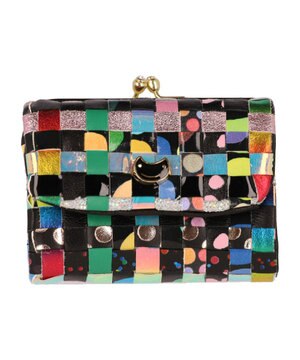  エポネコメッシュ 2つ折り財布 がま口