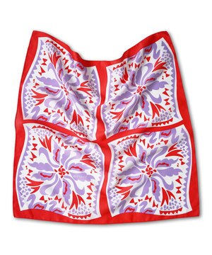  【UNISEX】ギフトパッケージ&ステッカー付 白鳥のワルツ_red ハンカチ スカーフ