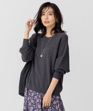  【前後着用可能】コットンカシミヤ ニット