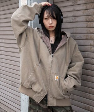  ワーカーズキルトフードブルゾン