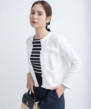  ミニブークレーツイードニットジャケット