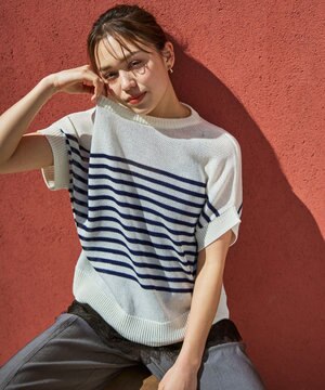  ラミータッチオーバーニット