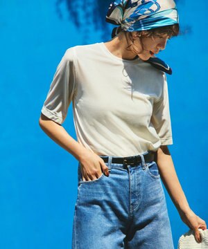  ストレッチ ベロアTシャツ