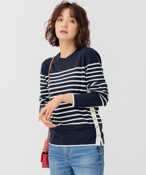  ウールブレンド ボーダー ニット