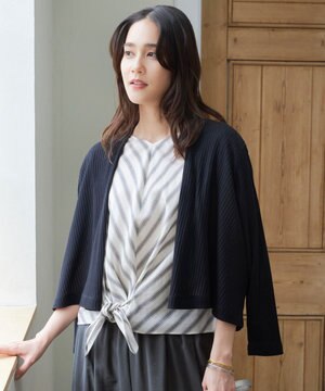  【アンサンブル対応・洗える】ハンディ カーディガン ショート丈