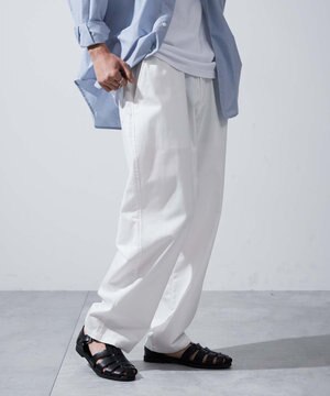  【ユニセックス着用ITEM/ウエストゴム/手洗い可】チノイージーワイドパンツ