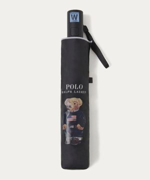  【遮光率100％/遮熱/UV/自動開閉】POLO RALPH LAUREN（ポロ ラルフローレン）晴雨兼用日傘  ポロベア 折りたたみ傘 ユニセックス