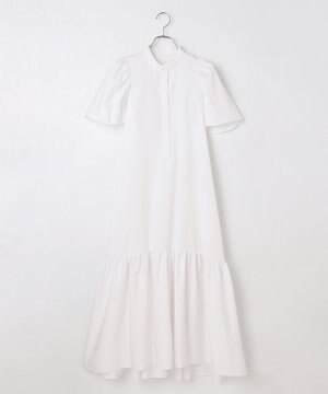  フレアヘムシャツワンピース