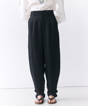  BERNARD / リネン混 ヘムタグ 2WAYパンツ