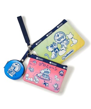  WRISTLET POUCH W/ ROUND C/ドラエモンウィズミャオ