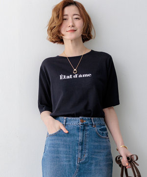 インターシャロゴ レターニット