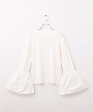 【洗える】コンビネーションベルスリーブニット