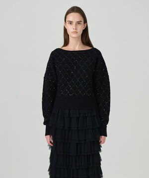  スパークルニットトップ