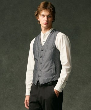  【軽量/ダウンの吹き出しを防ぐキルトレスダウン】ADSインターレース ダウンベスト