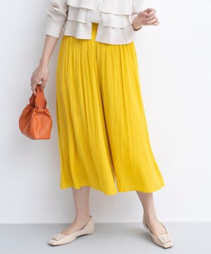  【春の新色追加】ギャザーライトデシン パンツ