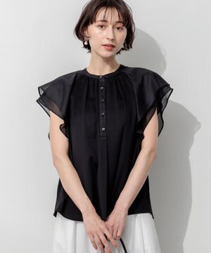  アキハコンビ ラッフルスリーブ カットソー