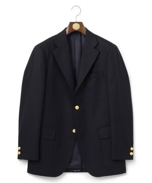  【KING SIZE】【定番】ペピンメリノサキソニー 紺ブレザー / 総裏地