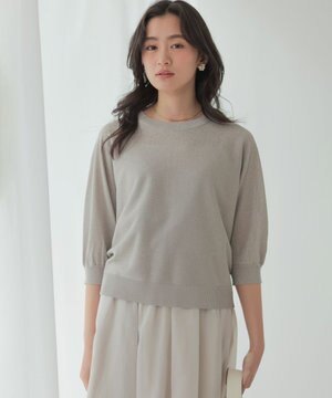  【先行予約・前後着用可】ドルマンスリーブライトラメ ニット