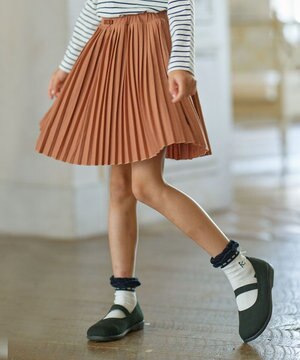  【インパンツ付き】【110-140㎝】ＴＣ天竺プリーツ スカッツ