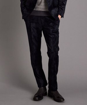  【キングサイズ・軽量】ブロックベロア ストレッチ パンツ