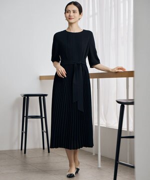  シフォンプリーツ ワンピース