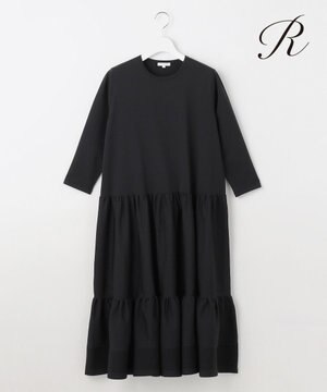 【R(アール)】フォルムニット ティアード ワンピース