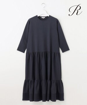  【R(アール)】フォルムニット ティアード ワンピース