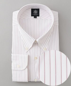  【KING SIZE】【PREMIUM PLEATS / 形態安定】ペンシルストライプ シャツ / B.D.